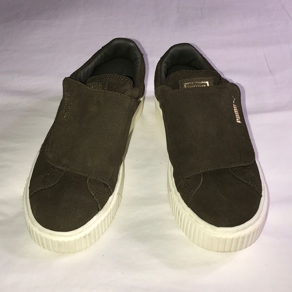 Puma basket platform strap sneakers sz 6.5 US